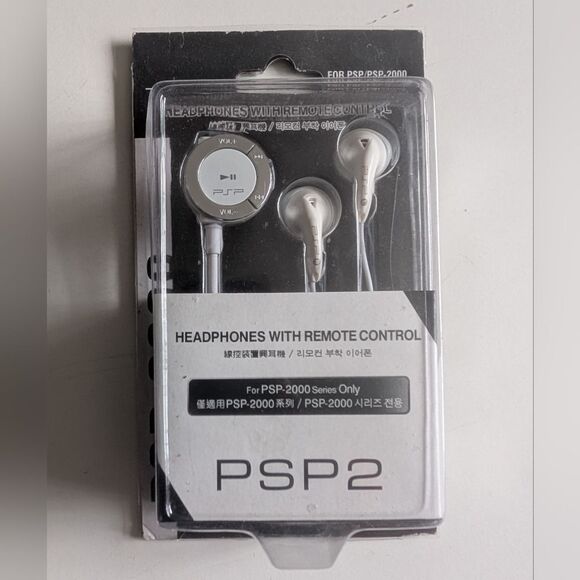 New Psp White headset with remote control for PSP 2000 - Picture 3 of 4